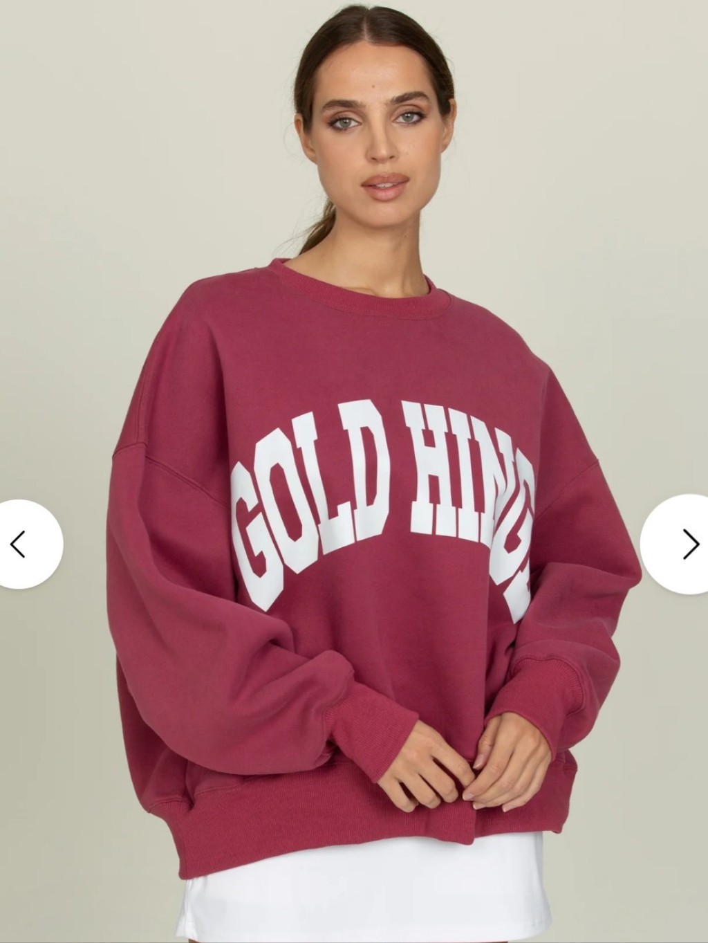 Gold Hinge Pale Mulberry Gh Wide Arm Sweatshirt